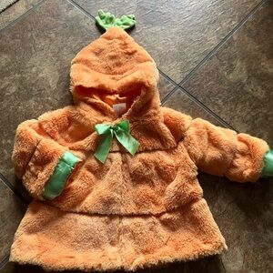 Gund Baby Orange Plush Jacket with Green Tie